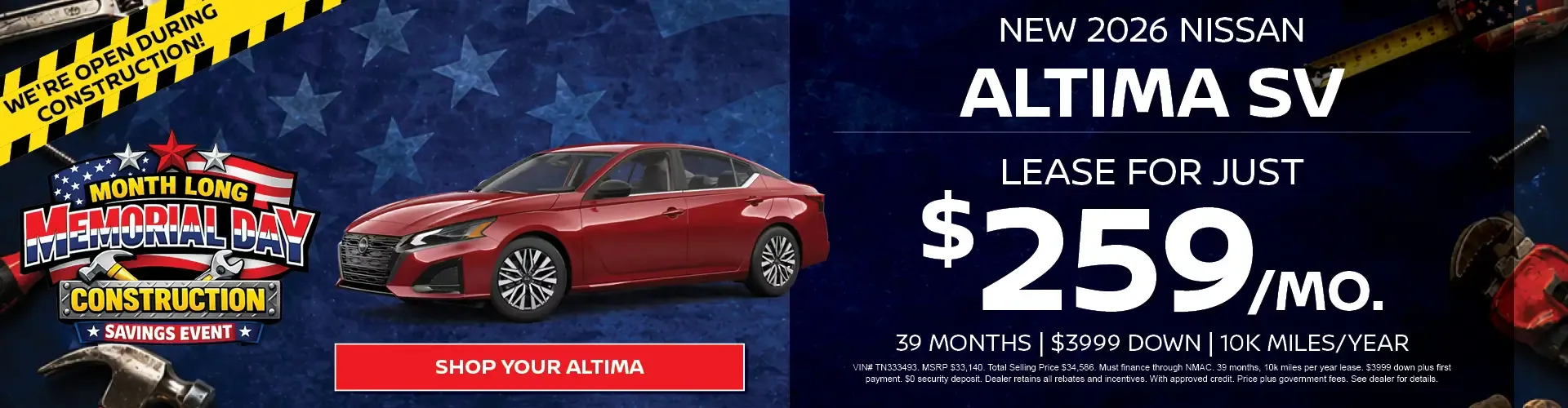 New 2026 Nissan Altima Special